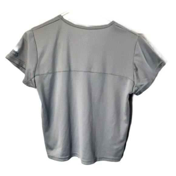 Moving Comfort Womans Athletic Top Large Short Sleeve Grey Pullover Lightweight - Picture 3 of 9